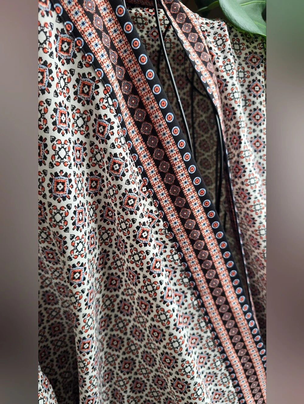 ✨ Max Studio Boho Tile Print Open Front Kimono Cardigan | Size 2X | EUC ✨